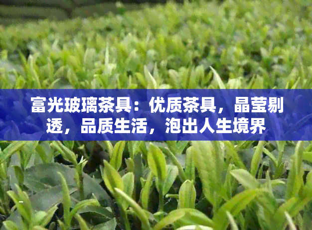 富光玻璃茶具：优质茶具，晶莹剔透，品质生活，泡出人生境界