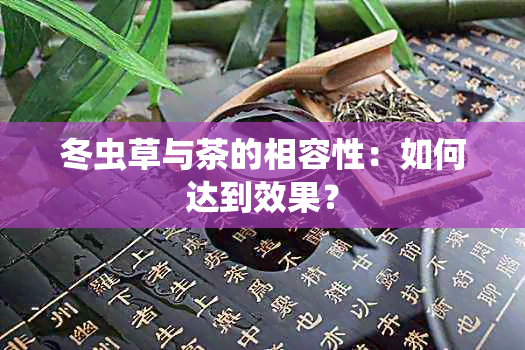 冬虫草与茶的相容性：如何达到效果？