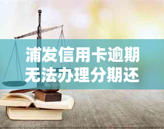 浦发信用卡逾期无法办理分期还款，如何解决？