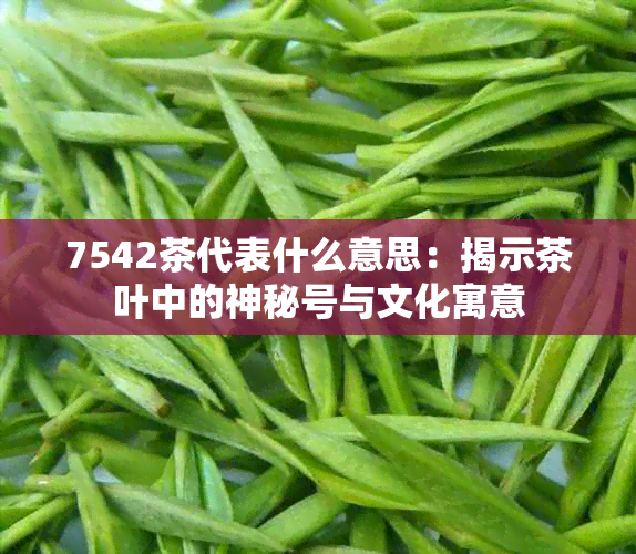 7542茶代表什么意思：揭示茶叶中的神秘号与文化寓意