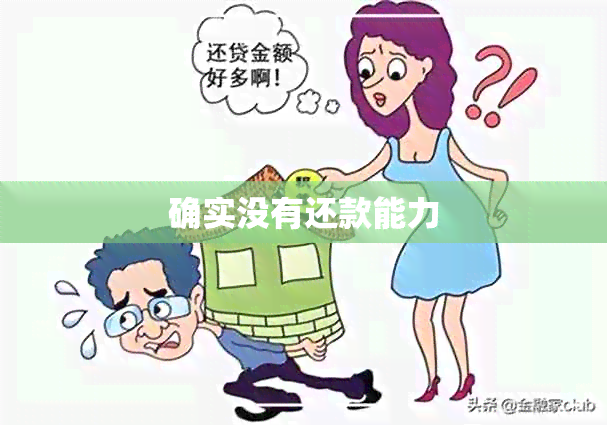 确实没有还款能力