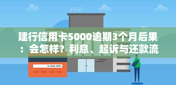 建行信用卡5000逾期3个月后果：会怎样？利息、起诉与还款流程解答