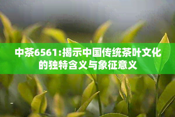 中茶6561:揭示中国传统茶叶文化的独特含义与象征意义