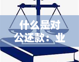 什么是对公还款：业务、方式、账户、贷款和含义