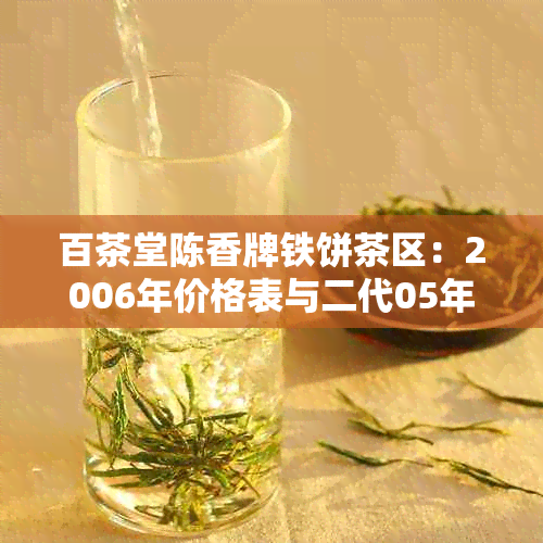 百茶堂陈香牌铁饼茶区：2006年价格表与二代05年品质对比