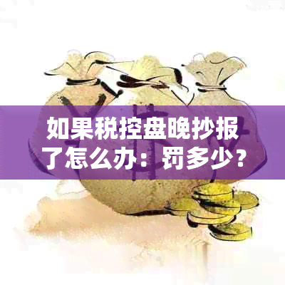 如果税控盘晚抄报了怎么办：罚多少？如何处理？