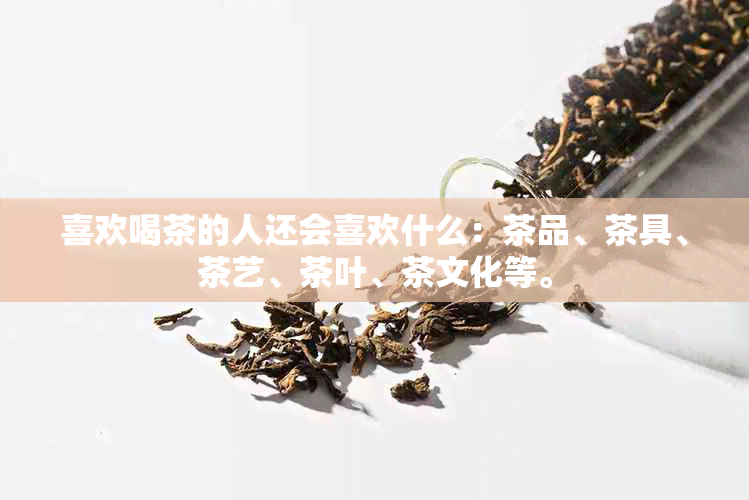 喜欢喝茶的人还会喜欢什么：茶品、茶具、茶艺、茶叶、茶文化等。