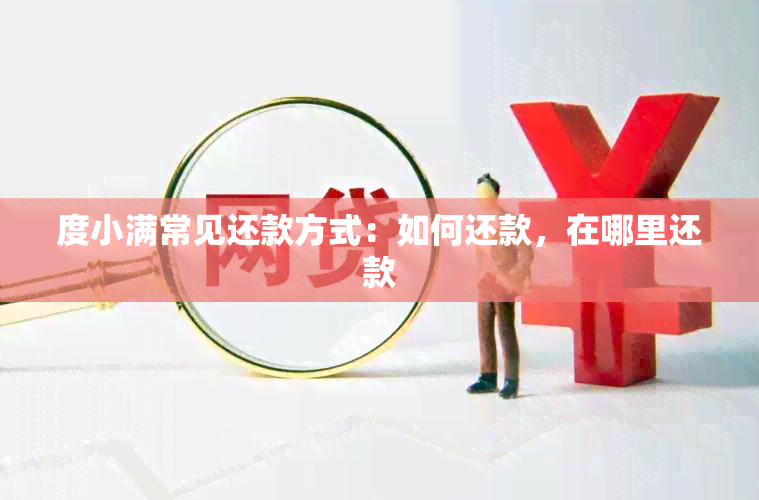 度小满常见还款方式：如何还款，在哪里还款