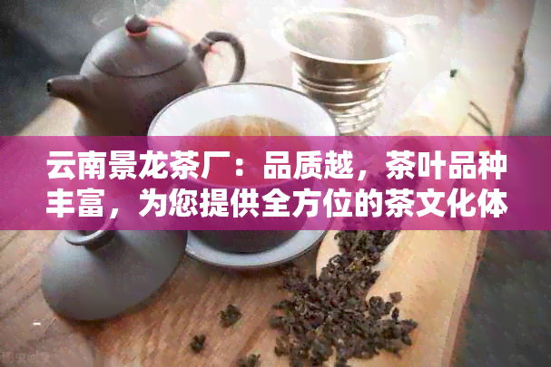 云南景龙茶厂：品质越，茶叶品种丰富，为您提供全方位的茶文化体验