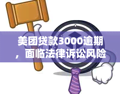 美团贷款3000逾期，面临法律诉讼风险？如何解决逾期问题并避免上门？