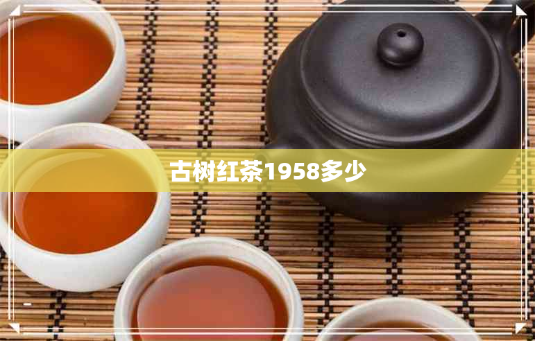 古树红茶1958多少