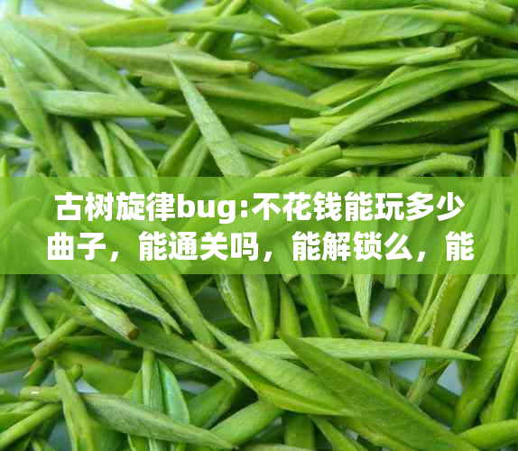 古树旋律bug:不花钱能玩多少曲子，能通关吗，能解锁么，能玩吗？