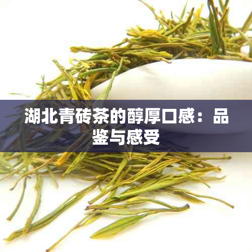 湖北青砖茶的醇厚口感：品鉴与感受