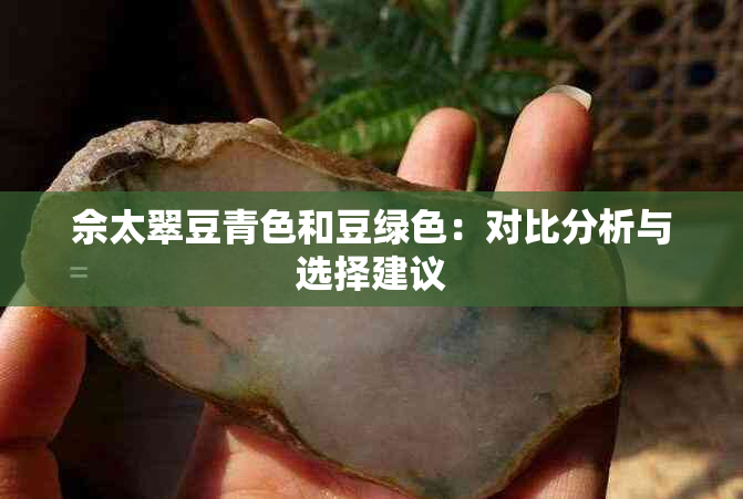 佘太翠豆青色和豆绿色：对比分析与选择建议