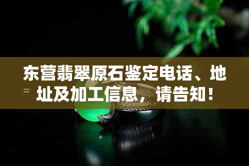 东营翡翠原石鉴定电话、地址及加工信息，请告知！