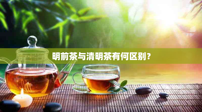 明前茶与清明茶有何区别？