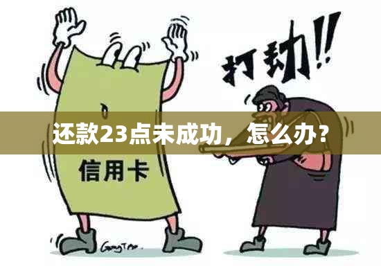 还款23点未成功，怎么办？