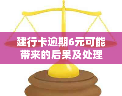 建行卡逾期6元可能带来的后果及处理方法，如何避免逾期问题？