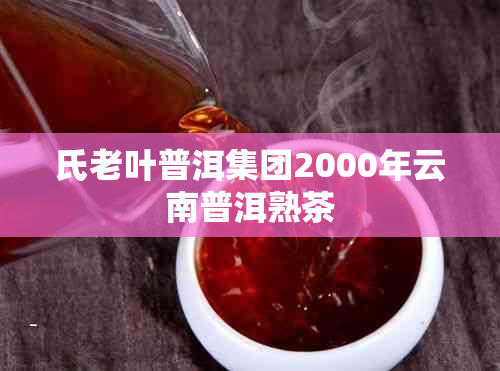 氏老叶普洱集团2000年云南普洱熟茶