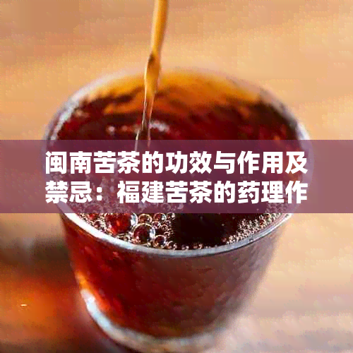 闽南苦茶的功效与作用及禁忌：福建苦茶的理作用及其适用人群。