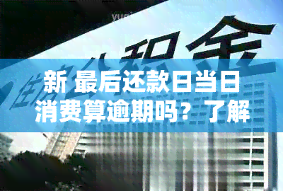 新 最后还款日当日消费算逾期吗？了解相关政策和规定