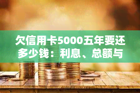 欠信用卡5000五年要还多少钱：利息、总额与后果全解析