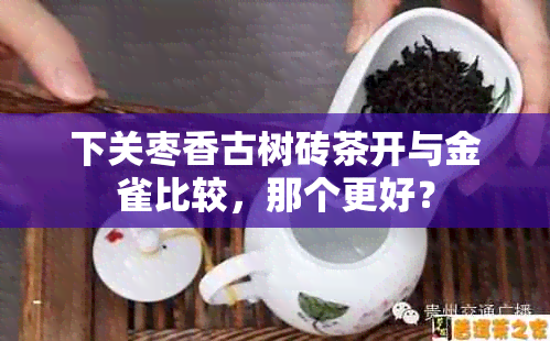 下关枣香古树砖茶开与金雀比较，那个更好？