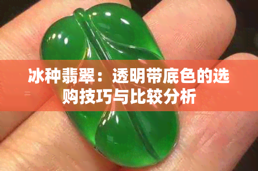 冰种翡翠：透明带底色的选购技巧与比较分析