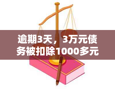 逾期3天，3万元债务被扣除1000多元，如何解决？