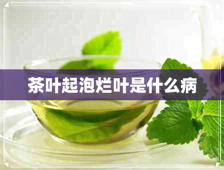 茶叶起泡烂叶是什么病