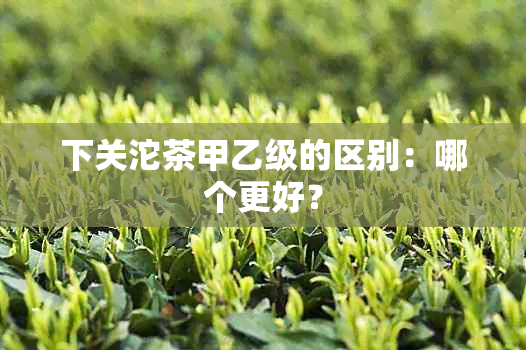 下关沱茶甲乙级的区别：哪个更好？