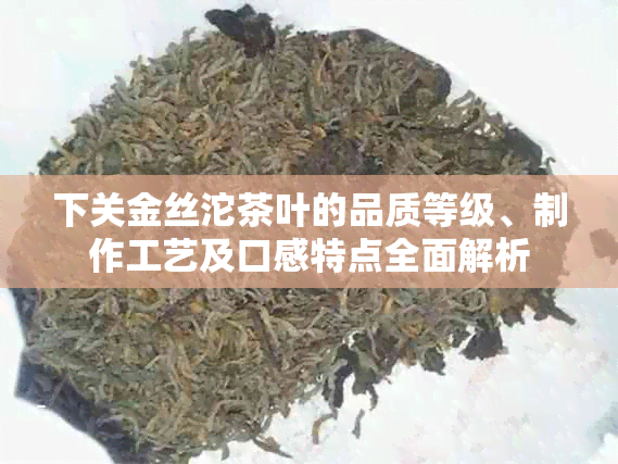 下关金丝沱茶叶的品质等级、制作工艺及口感特点全面解析