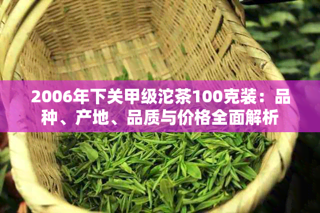 2006年下关甲级沱茶100克装：品种、产地、品质与价格全面解析