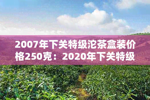 2007年下关特级沱茶盒装价格250克：2020年下关特级沱茶评价与价格对比