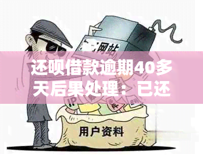 还款借款逾期40多天后果处理：已还部分款项，疑问未解决