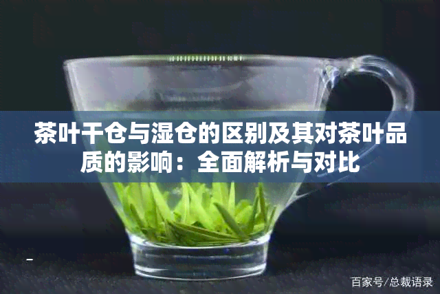 茶叶干仓与湿仓的区别及其对茶叶品质的影响：全面解析与对比