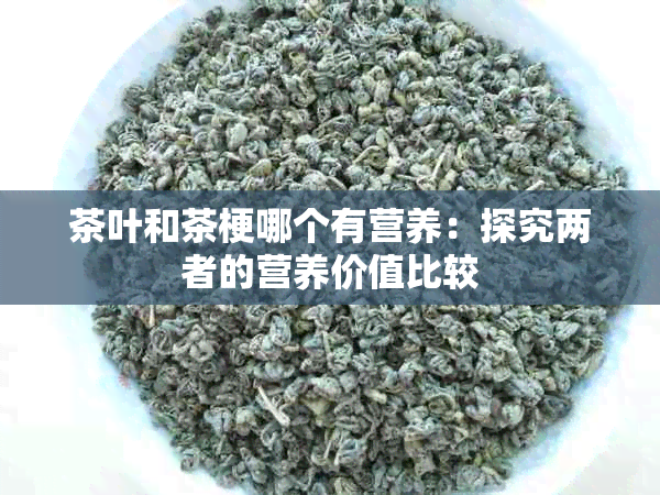 茶叶和茶梗哪个有营养：探究两者的营养价值比较