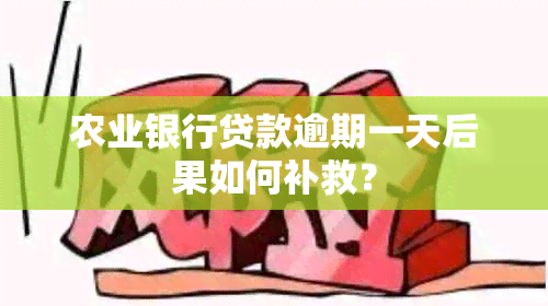 农业银行贷款逾期一天后果如何补救？