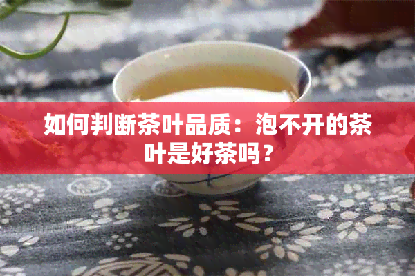 如何判断茶叶品质：泡不开的茶叶是好茶吗？