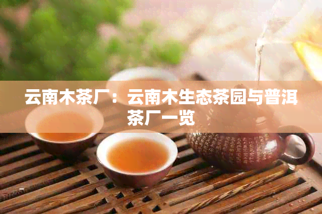 云南木茶厂：云南木生态茶园与普洱茶厂一览