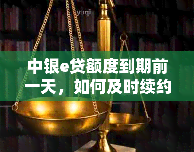 中银e贷额度到期前一天，如何及时续约以避免影响信用？