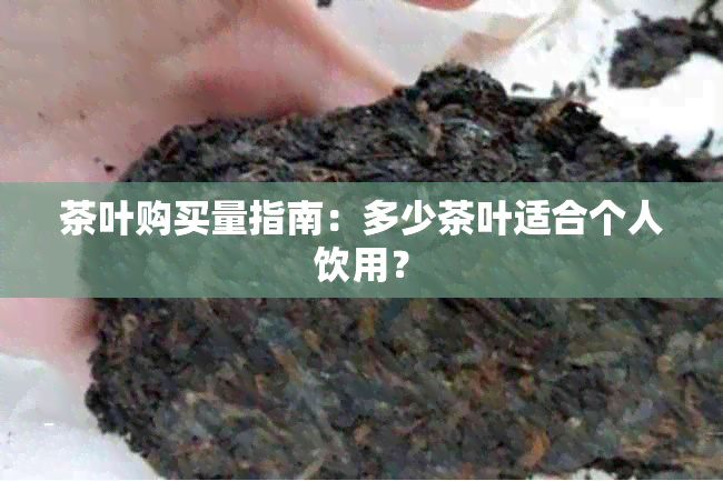 茶叶购买量指南：多少茶叶适合个人饮用？