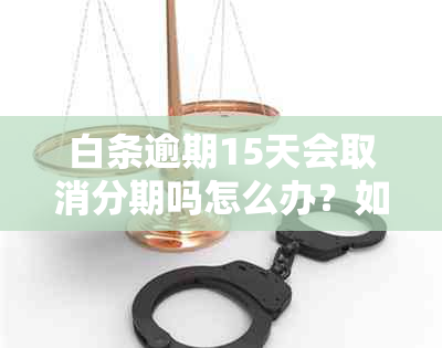 白条逾期15天会取消分期吗怎么办？如何处理这个问题？