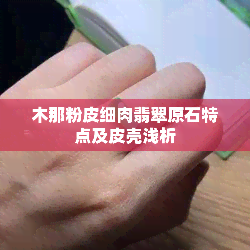 木那粉皮细肉翡翠原石特点及皮壳浅析