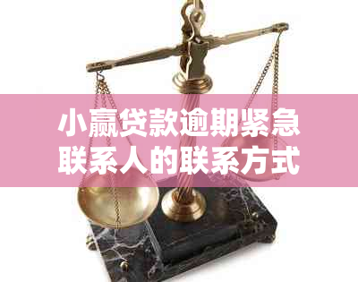 小赢贷款逾期紧急联系人的联系方式和应对措