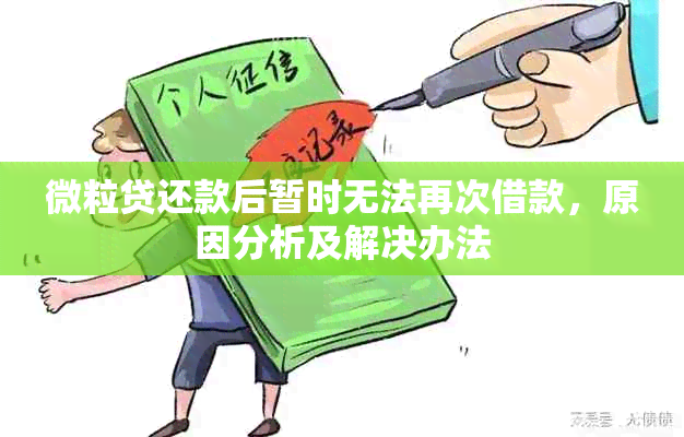 微粒贷还款后暂时无法再次借款，原因分析及解决办法