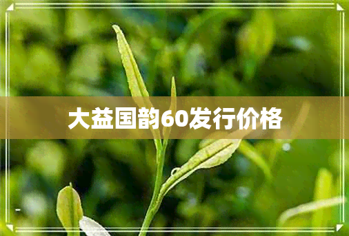 大益国韵60发行价格