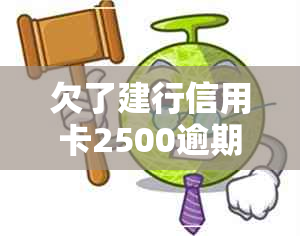 欠了建行信用卡2500逾期三年多