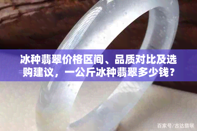 冰种翡翠价格区间、品质对比及选购建议，一公斤冰种翡翠多少钱？