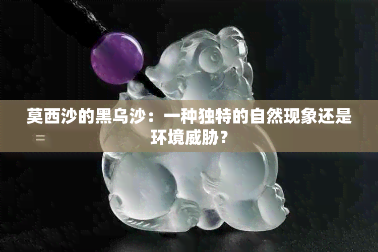 莫西沙的黑乌沙：一种独特的自然现象还是环境？